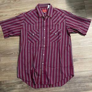 Mens Western Pearl Snap Medium